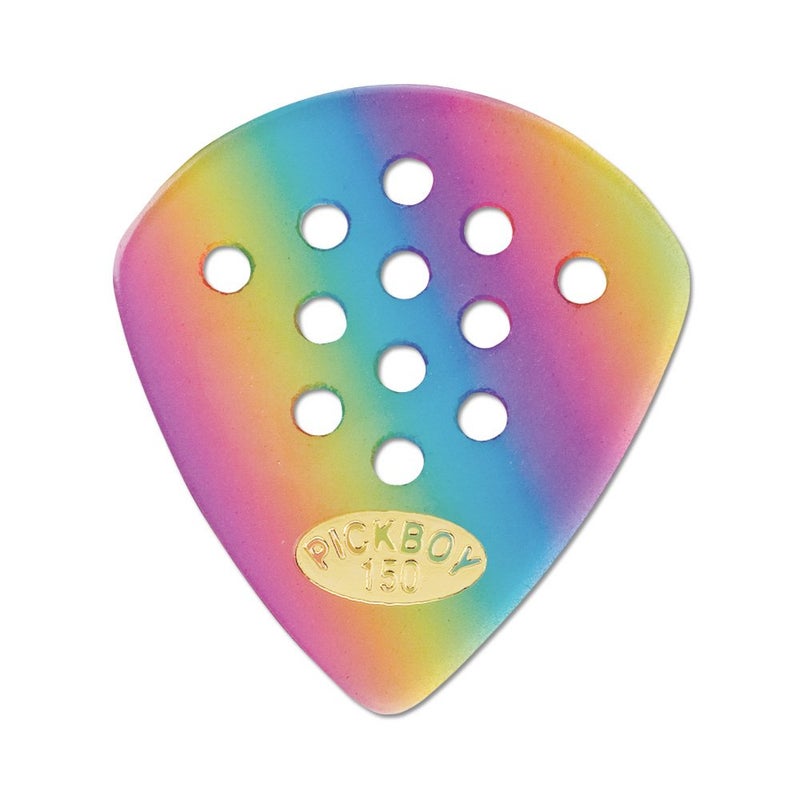 Pickboy Pos-a-Grip, Jazz, Rainbow, Cellulose, 1.50mm, 10 picks